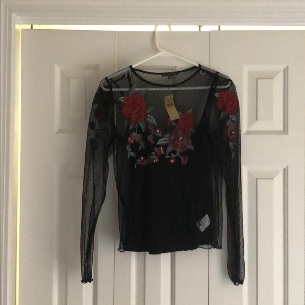 Long sleeve sheer AE